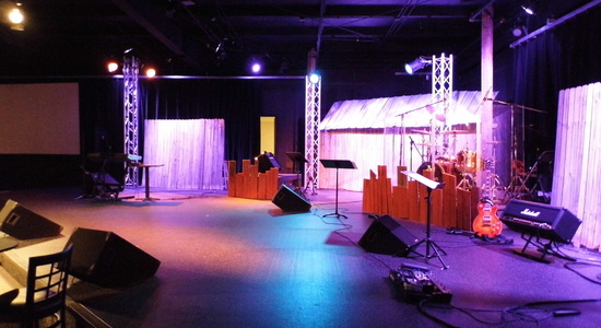 The Bridge Community Church : Lighting & Speakers Setup <br> Stylus Technologies, Bluffton, Indiana