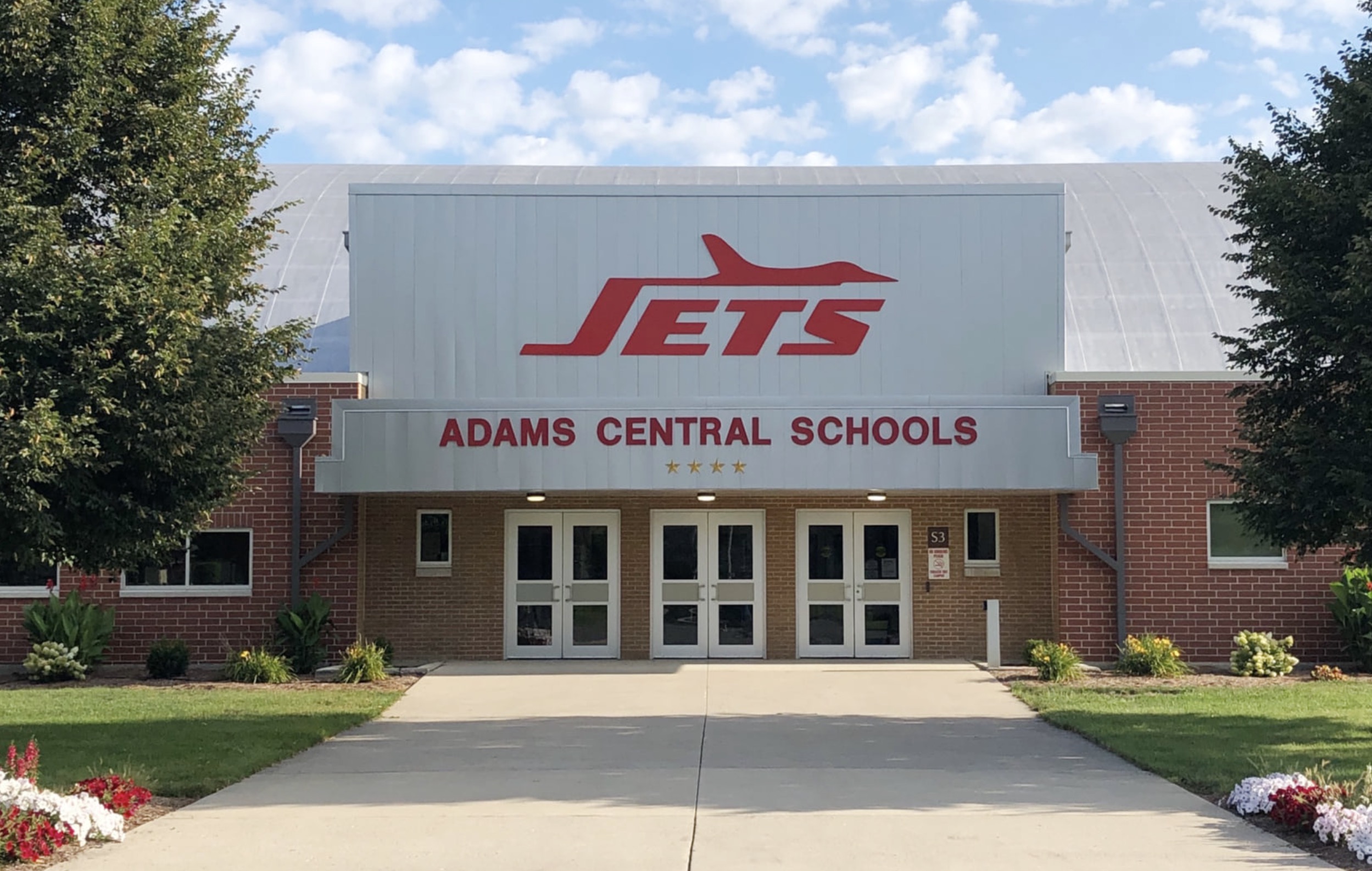 Adams Central Schools main entrance — a Stylus Technologies client